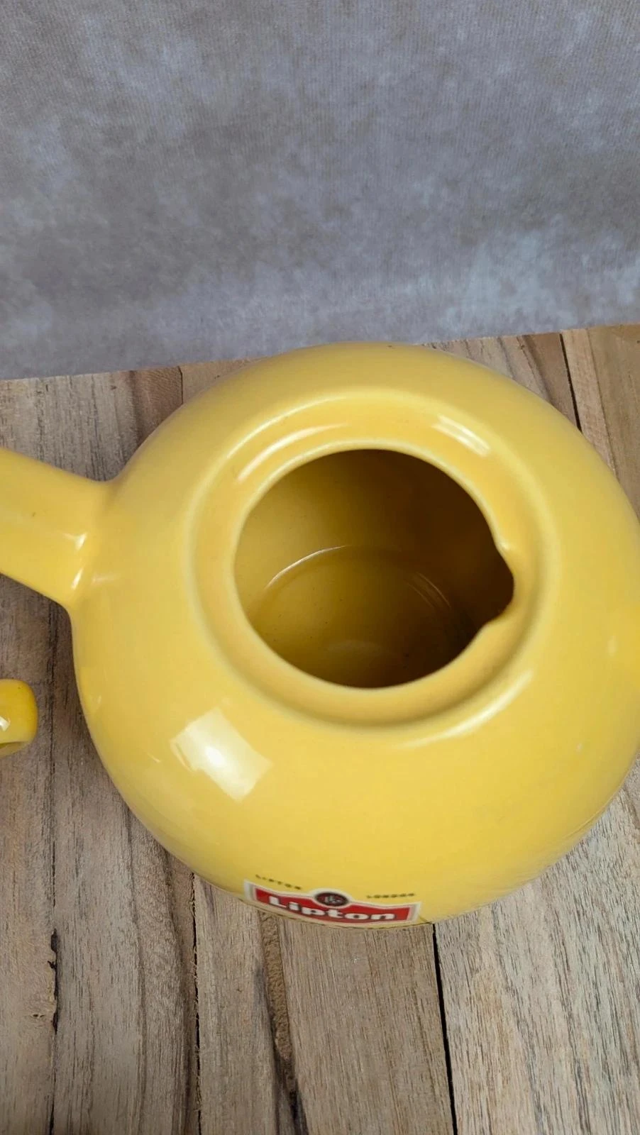 Ensemble Lipton vintage théière tasse empilable jaune – photo 6